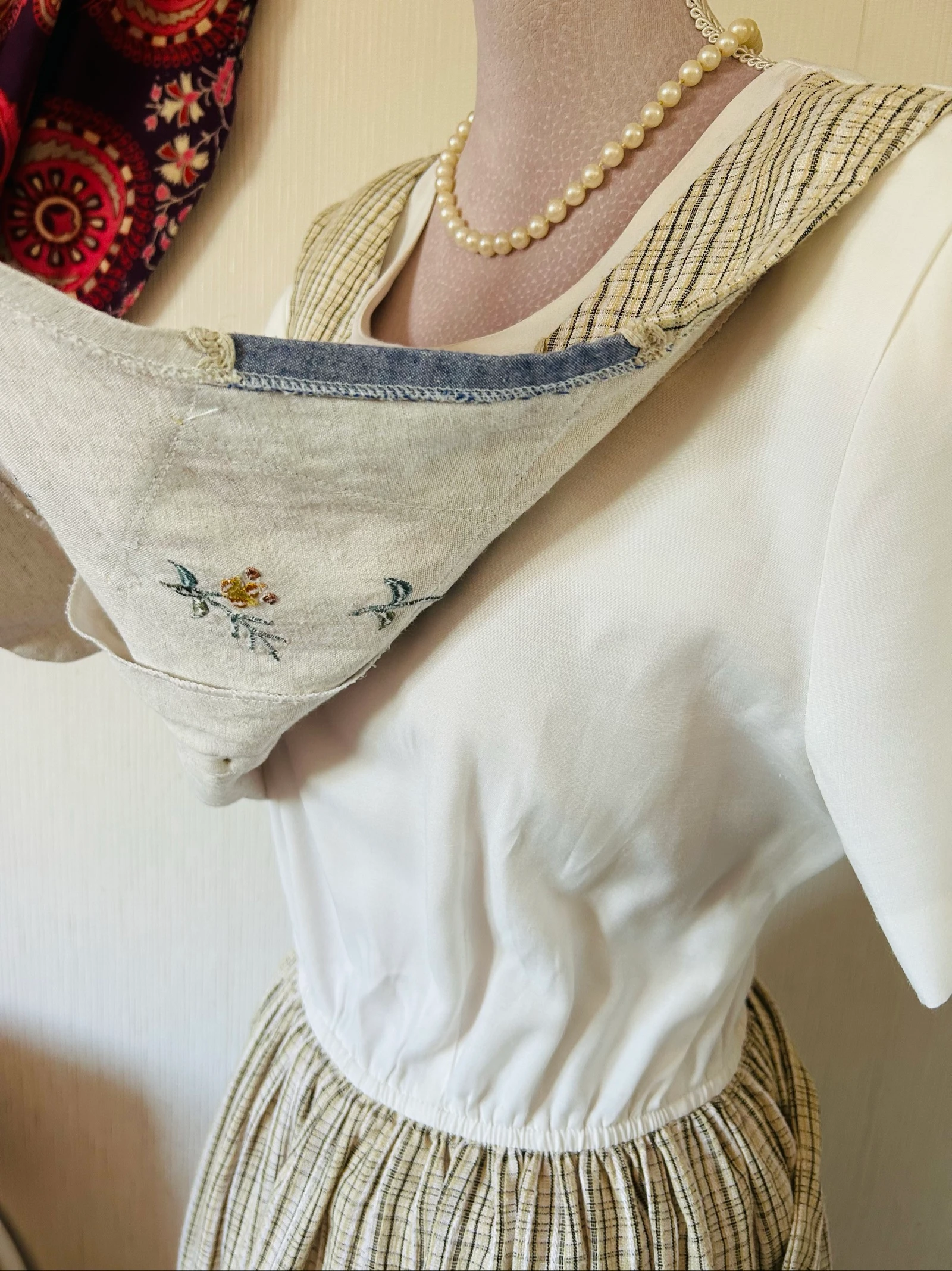 🌿🌻Robe vintage broderie champêtre cottagecore folk embroidered country dress 36/38🌻🌿 – photo 13